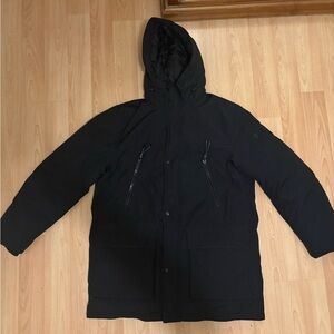 Men's Black Hooded Jacket Mickael Kors Benson 2-in-1 Woven Parka